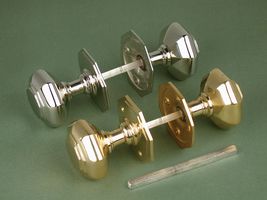 Brass & Nickel Octagonal Door Knobs