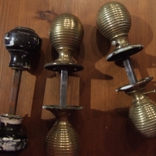 Original Reclaimed Brass Beehive Door Knobs