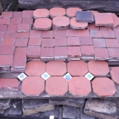 Terracotta floor tiles